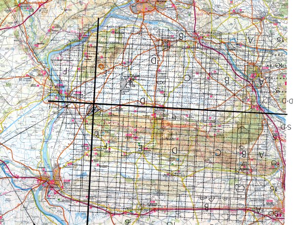 Localisation du cadastre A selon Chouquer